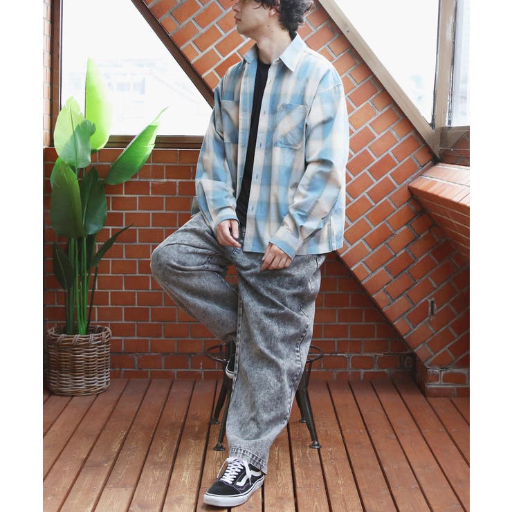 オンブレチェックシャツ メンズ シャツ 長袖 アメカジ ストリート  | 8（eight）  | 詳細画像36 