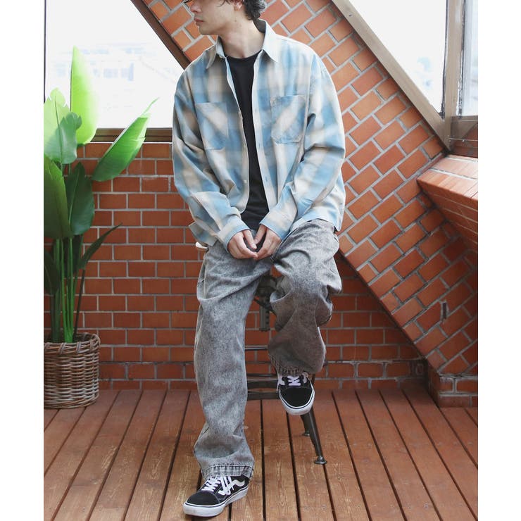 オンブレチェックシャツ メンズ シャツ 長袖 アメカジ ストリート  | 8（eight）  | 詳細画像38 