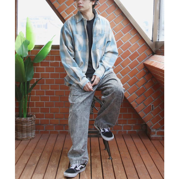 オンブレチェックシャツ メンズ シャツ 長袖 アメカジ ストリート  | 8（eight）  | 詳細画像39 