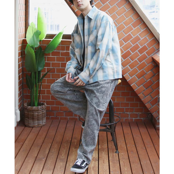 オンブレチェックシャツ メンズ シャツ 長袖 アメカジ ストリート  | 8（eight）  | 詳細画像40 