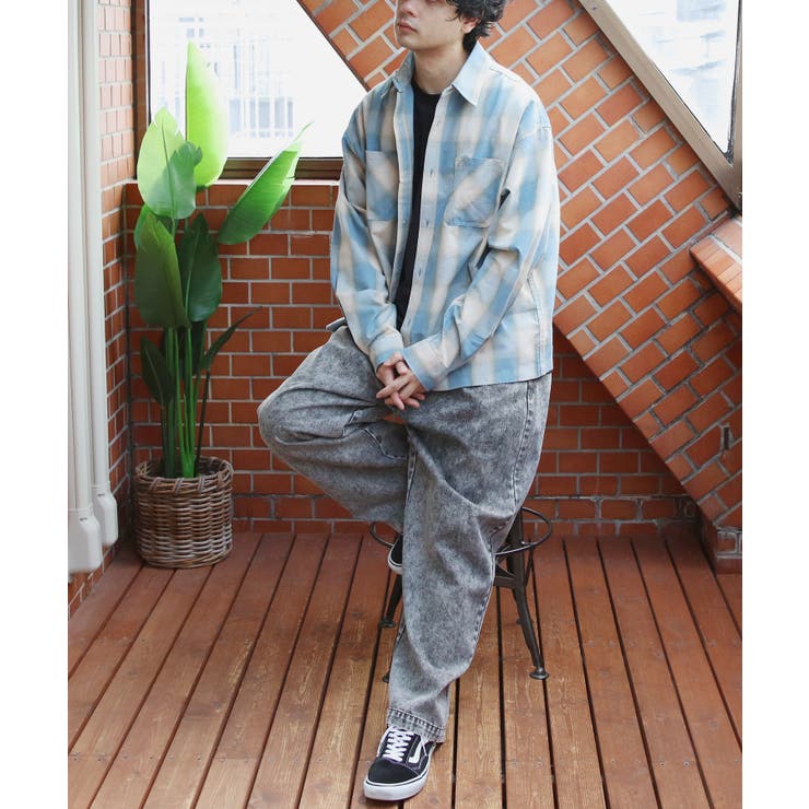 オンブレチェックシャツ メンズ シャツ 長袖 アメカジ ストリート  | 8（eight）  | 詳細画像41 