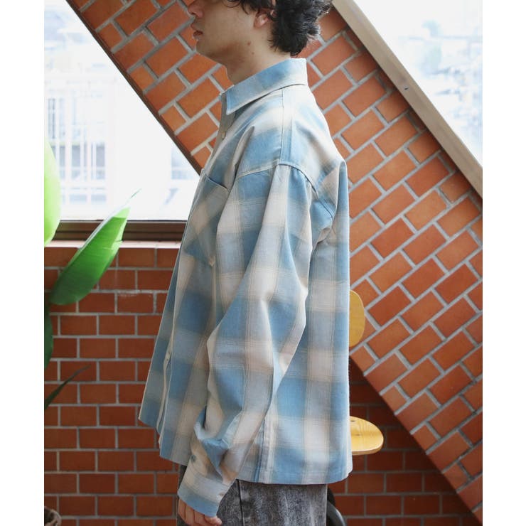 オンブレチェックシャツ メンズ シャツ 長袖 アメカジ ストリート  | 8（eight）  | 詳細画像43 