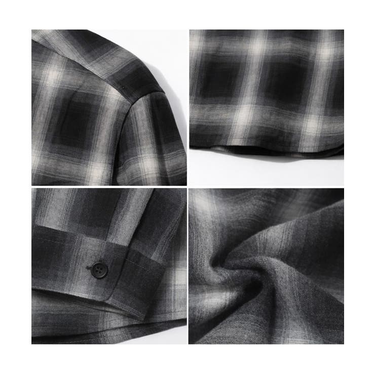 オンブレチェックシャツ メンズ シャツ 長袖 アメカジ ストリート  | 8（eight）  | 詳細画像58 