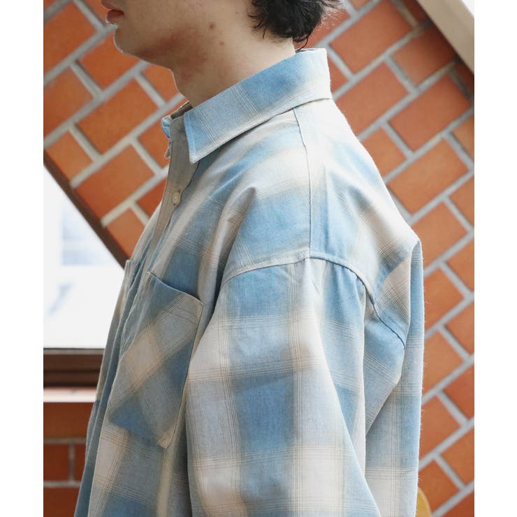 オンブレチェックシャツ メンズ シャツ 長袖 アメカジ ストリート  | 8（eight）  | 詳細画像47 