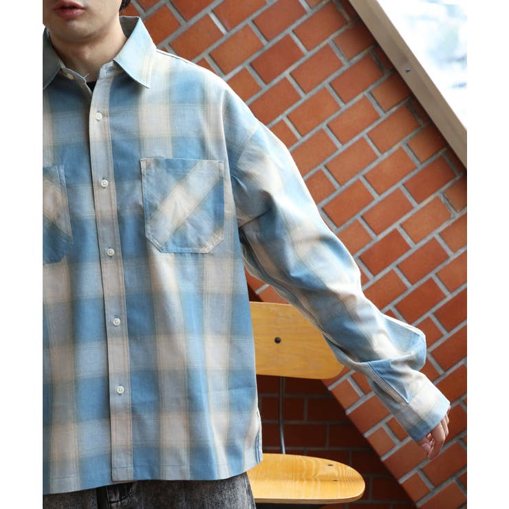 オンブレチェックシャツ メンズ シャツ 長袖 アメカジ ストリート  | 8（eight）  | 詳細画像49 