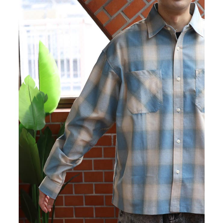 オンブレチェックシャツ メンズ シャツ 長袖 アメカジ ストリート  | 8（eight）  | 詳細画像50 