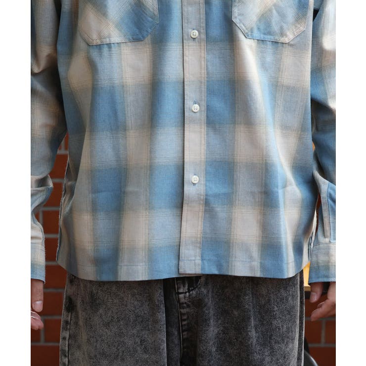 オンブレチェックシャツ メンズ シャツ 長袖 アメカジ ストリート  | 8（eight）  | 詳細画像51 