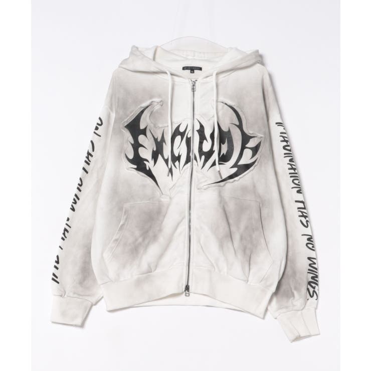 グランジ加工ZIPプルパーカー メンズ パーカー ダブルジップ  | 8（eight）  | 詳細画像1 