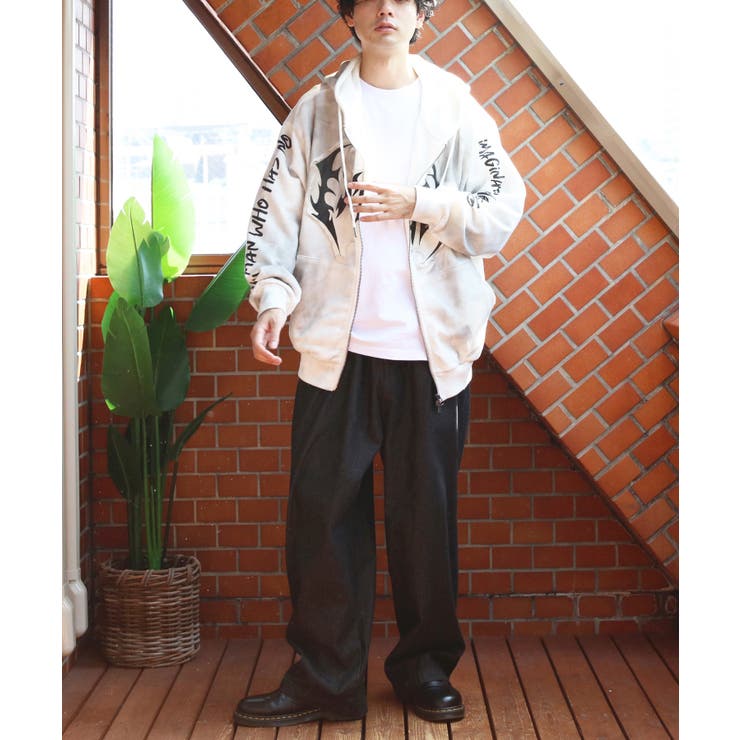 グランジ加工ZIPプルパーカー メンズ パーカー ダブルジップ  | 8（eight）  | 詳細画像12 