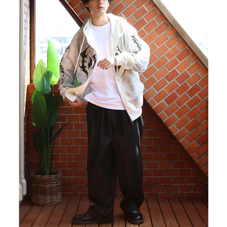 グランジ加工ZIPプルパーカー メンズ パーカー ダブルジップ  | 8（eight）  | 詳細画像8 