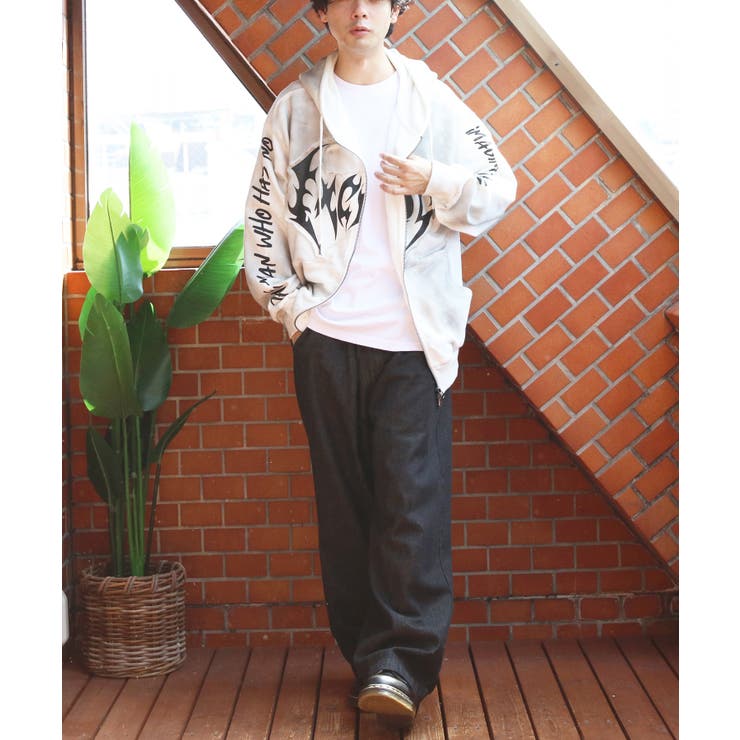 グランジ加工ZIPプルパーカー メンズ パーカー ダブルジップ  | 8（eight）  | 詳細画像9 