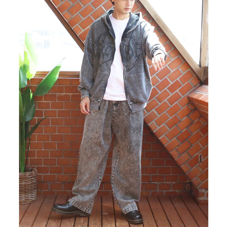 グランジ加工ZIPプルパーカー メンズ パーカー ダブルジップ  | 8（eight）  | 詳細画像26 