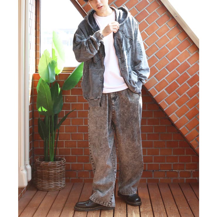 グランジ加工ZIPプルパーカー メンズ パーカー ダブルジップ  | 8（eight）  | 詳細画像23 