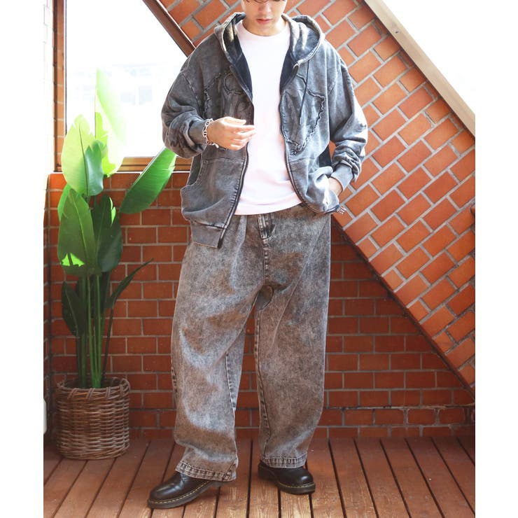 グランジ加工ZIPプルパーカー メンズ パーカー ダブルジップ  | 8（eight）  | 詳細画像24 