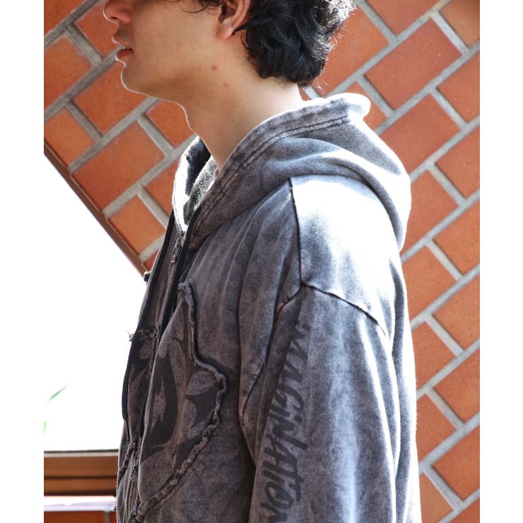 グランジ加工ZIPプルパーカー メンズ パーカー ダブルジップ  | 8（eight）  | 詳細画像44 