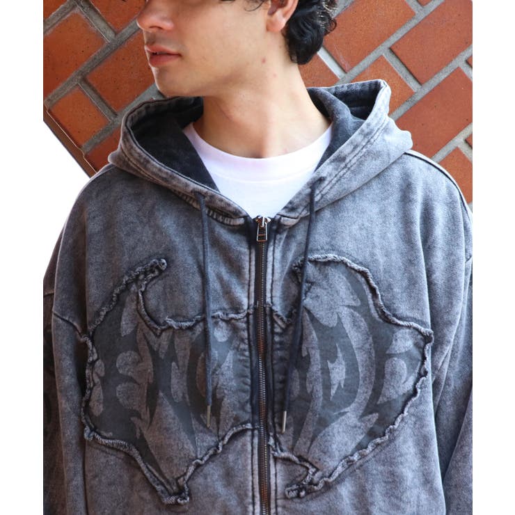 グランジ加工ZIPプルパーカー メンズ パーカー ダブルジップ  | 8（eight）  | 詳細画像45 