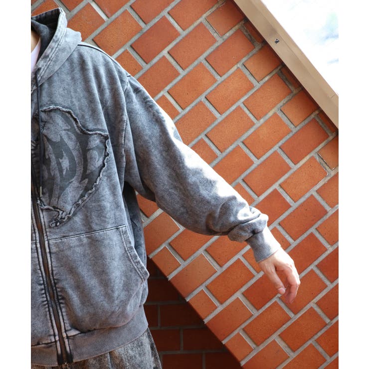 グランジ加工ZIPプルパーカー メンズ パーカー ダブルジップ  | 8（eight）  | 詳細画像46 