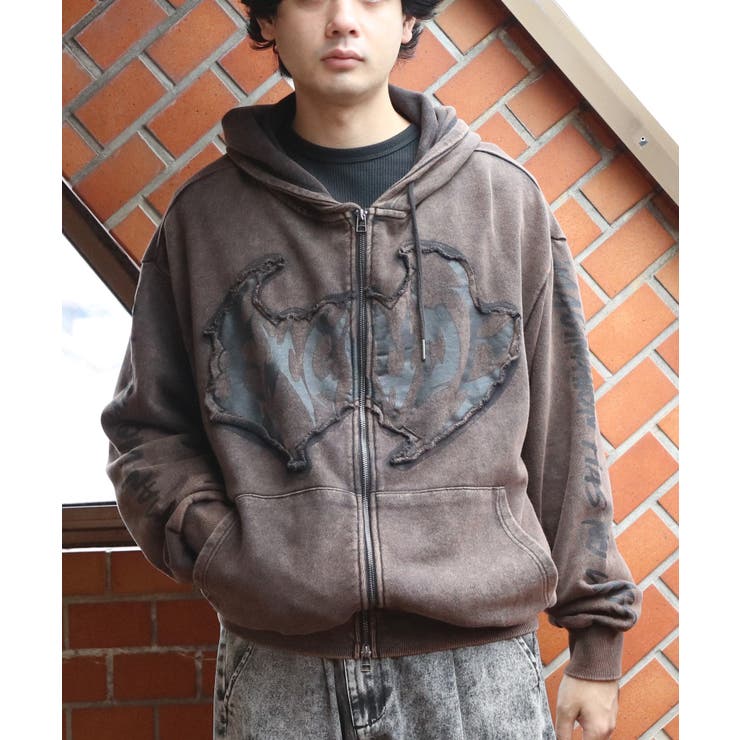 グランジ加工ZIPプルパーカー メンズ パーカー ダブルジップ  | 8（eight）  | 詳細画像29 
