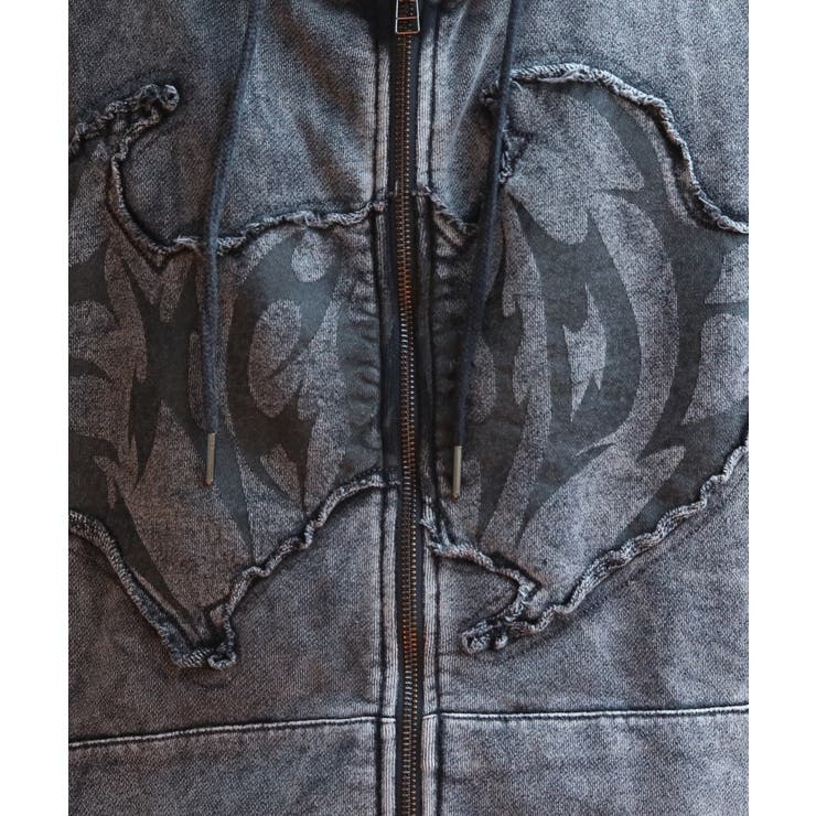 グランジ加工ZIPプルパーカー メンズ パーカー ダブルジップ  | 8（eight）  | 詳細画像55 