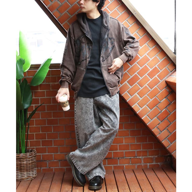 グランジ加工ZIPプルパーカー メンズ パーカー ダブルジップ  | 8（eight）  | 詳細画像32 