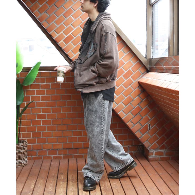 グランジ加工ZIPプルパーカー メンズ パーカー ダブルジップ  | 8（eight）  | 詳細画像33 