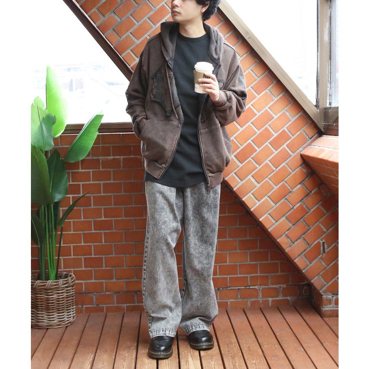 グランジ加工ZIPプルパーカー メンズ パーカー ダブルジップ  | 8（eight）  | 詳細画像35 