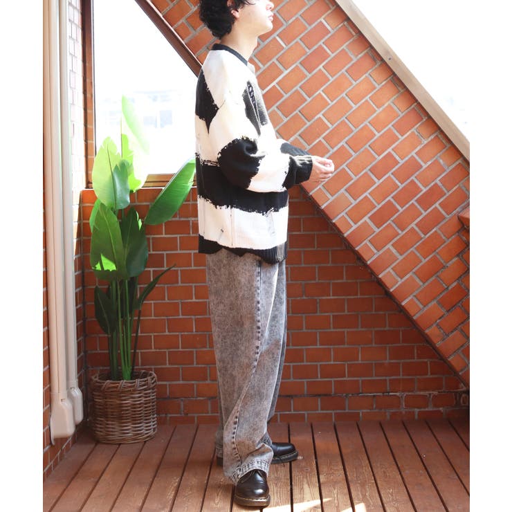 ボーダーニットセーター メンズ ニットセーター クルーネック | 8（eight）  | 詳細画像13 