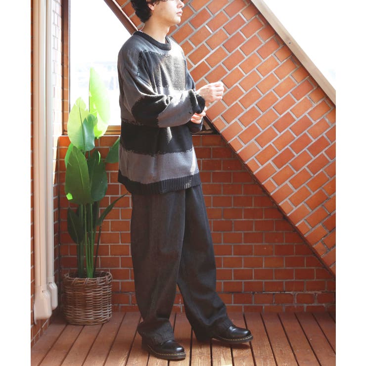 ボーダーニットセーター メンズ ニットセーター クルーネック | 8（eight）  | 詳細画像20 