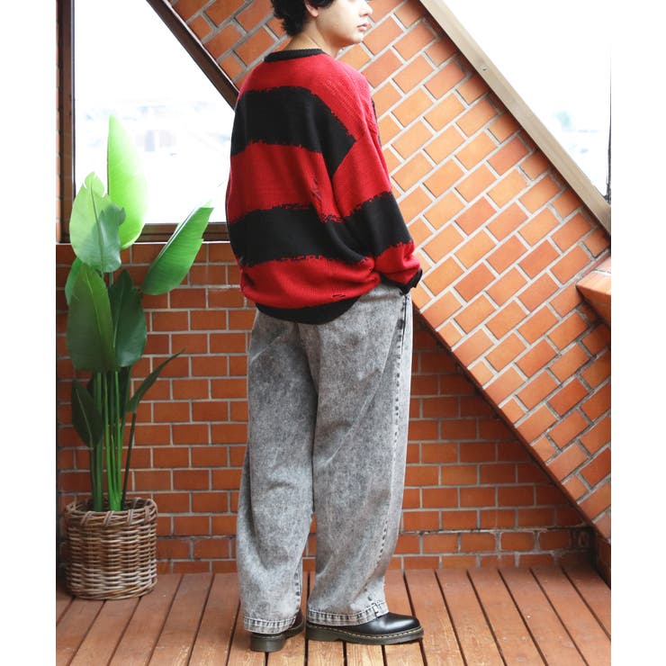 ボーダーニットセーター メンズ ニットセーター クルーネック | 8（eight）  | 詳細画像35 