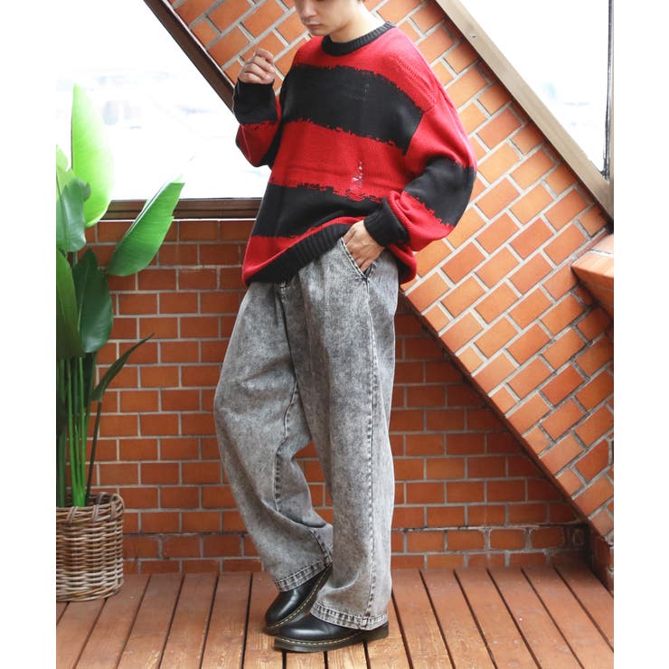 ボーダーニットセーター メンズ ニットセーター クルーネック | 8（eight）  | 詳細画像37 