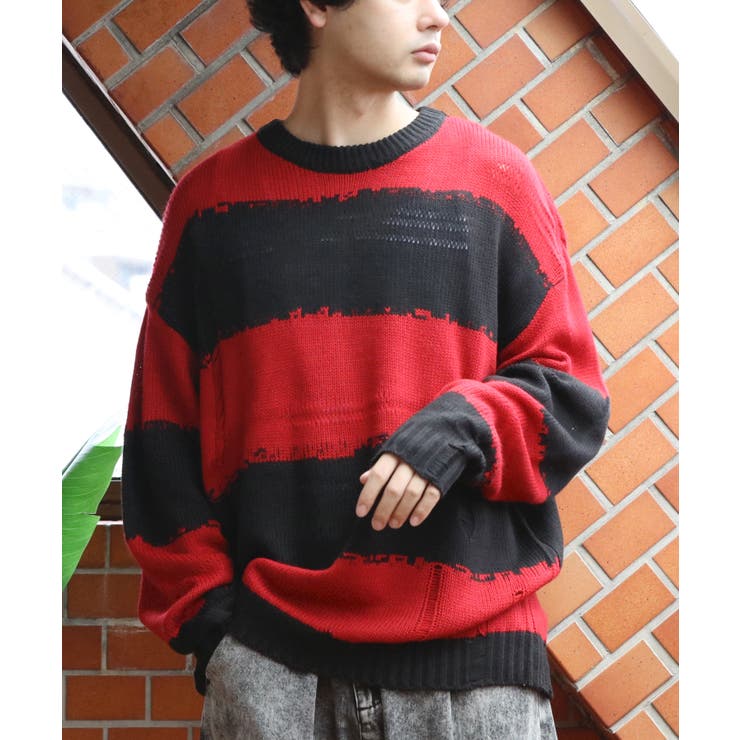 ボーダーニットセーター メンズ ニットセーター クルーネック | 8（eight）  | 詳細画像27 