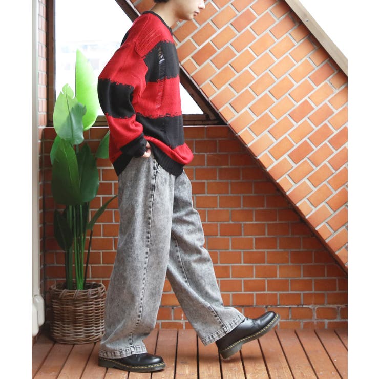 ボーダーニットセーター メンズ ニットセーター クルーネック | 8（eight）  | 詳細画像33 