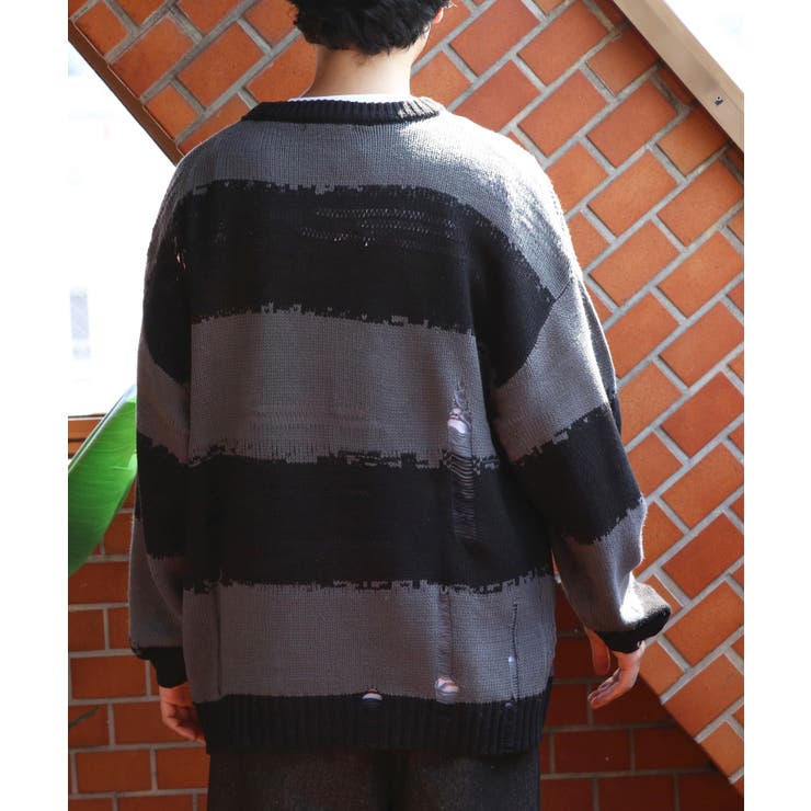 ボーダーニットセーター メンズ ニットセーター クルーネック | 8（eight）  | 詳細画像39 