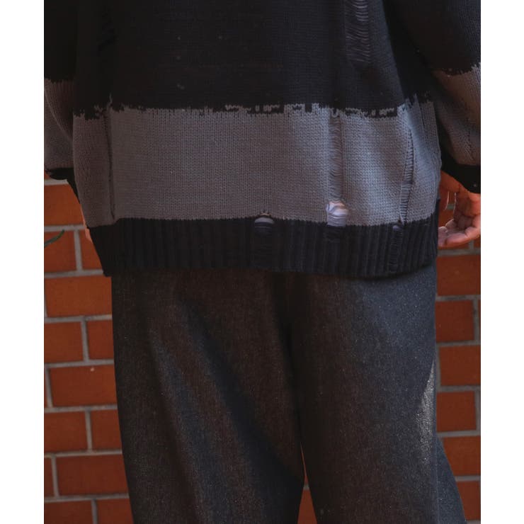 ボーダーニットセーター メンズ ニットセーター クルーネック | 8（eight）  | 詳細画像40 