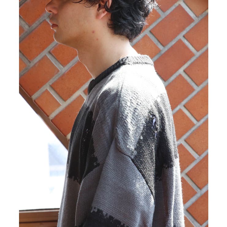 ボーダーニットセーター メンズ ニットセーター クルーネック | 8（eight）  | 詳細画像42 