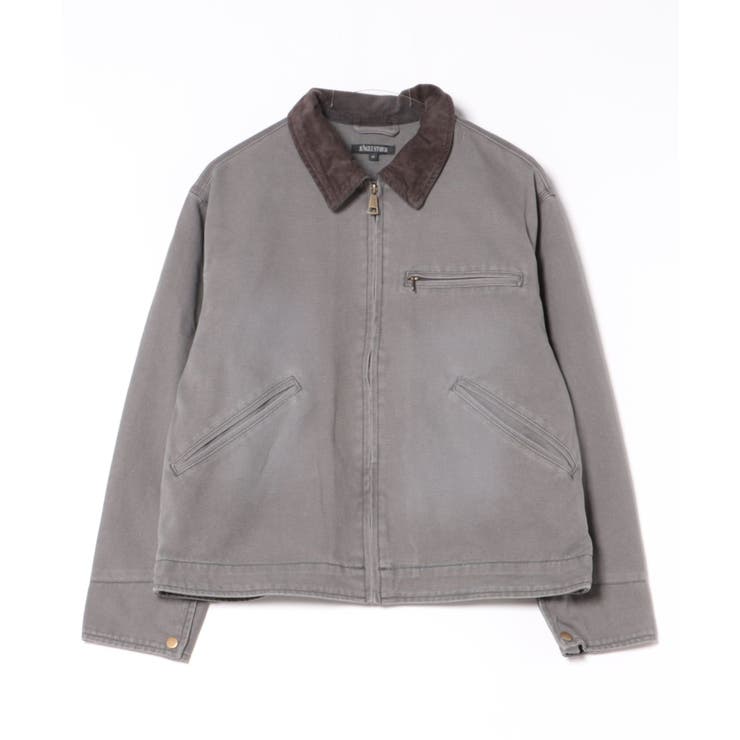 チャコール | ダックジャケット メンズ ブルゾン デニム 衿コーデュロイ  | 8（eight） 