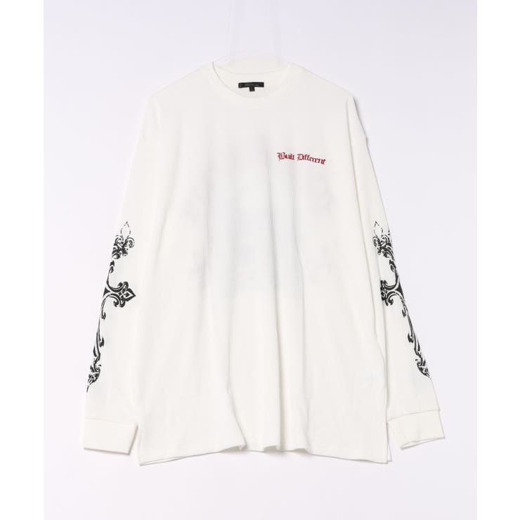 クロス×スカルプリント ワッフルロンT メンズ ロングＴシャツ 十字架 | 8（eight）  | 詳細画像17 
