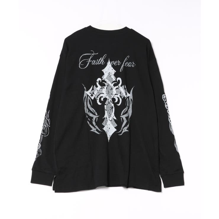 クロス×スカルプリント ワッフルロンT メンズ ロングＴシャツ 十字架 | 8（eight）  | 詳細画像20 