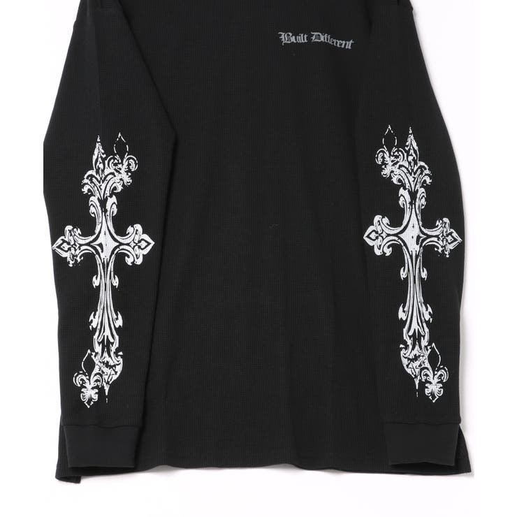 クロス×スカルプリント ワッフルロンT メンズ ロングＴシャツ 十字架 | 8（eight）  | 詳細画像21 