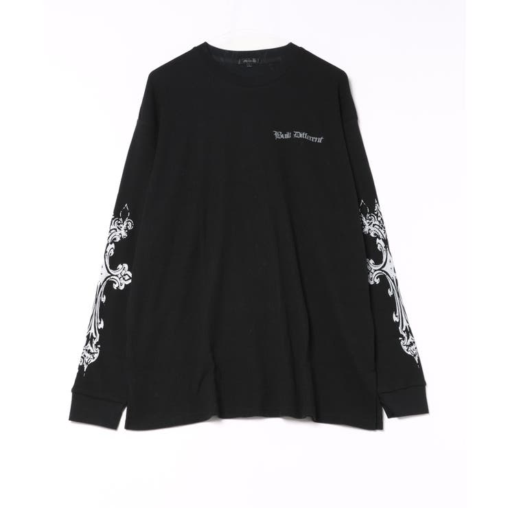 クロス×スカルプリント ワッフルロンT メンズ ロングＴシャツ 十字架 | 8（eight）  | 詳細画像22 