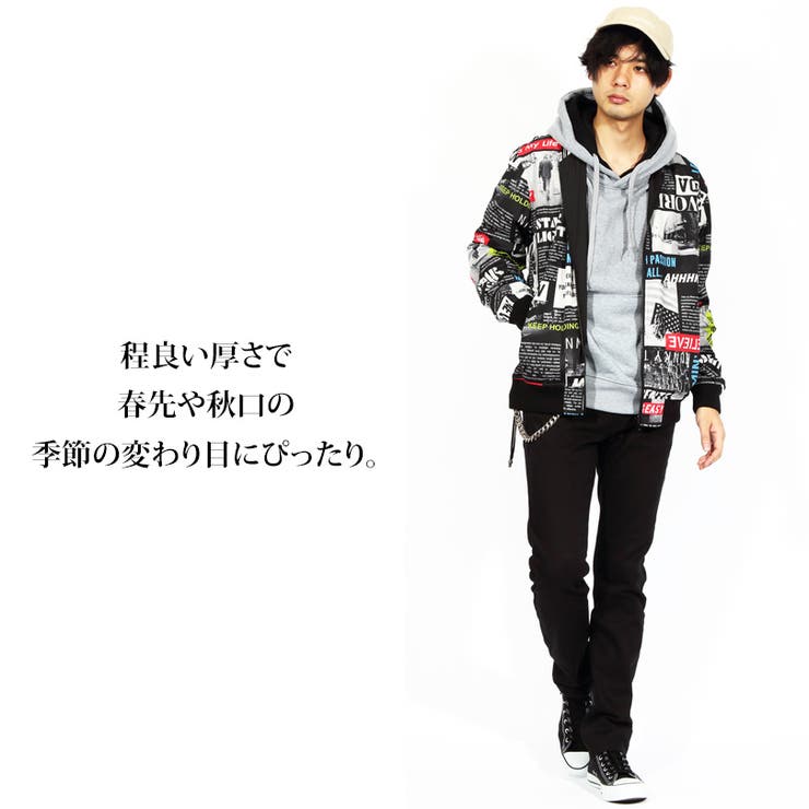 総柄ブルゾン メンズ ジャケット全3色[品番：EH000004870]｜8（eight