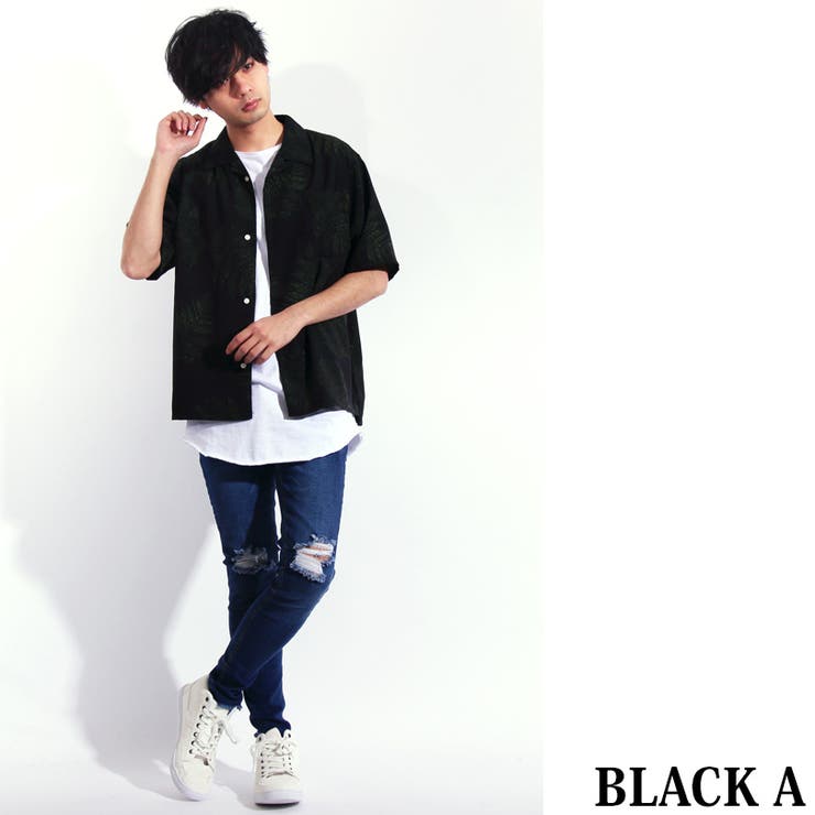 総柄シャツ メンズ 半袖シャツ全4色[品番：EH000005055]｜8
