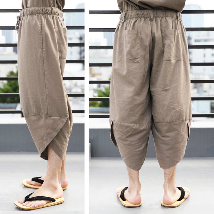 サルエルクロップドパンツ メンズ 7分丈 サブリナパンツ 卸売 クロップドパンツ