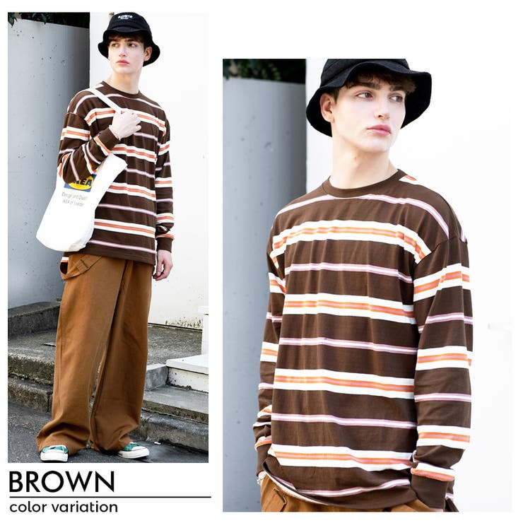 ボーダービッグロンT メンズ 長袖[品番：EH000005592]｜8（eight