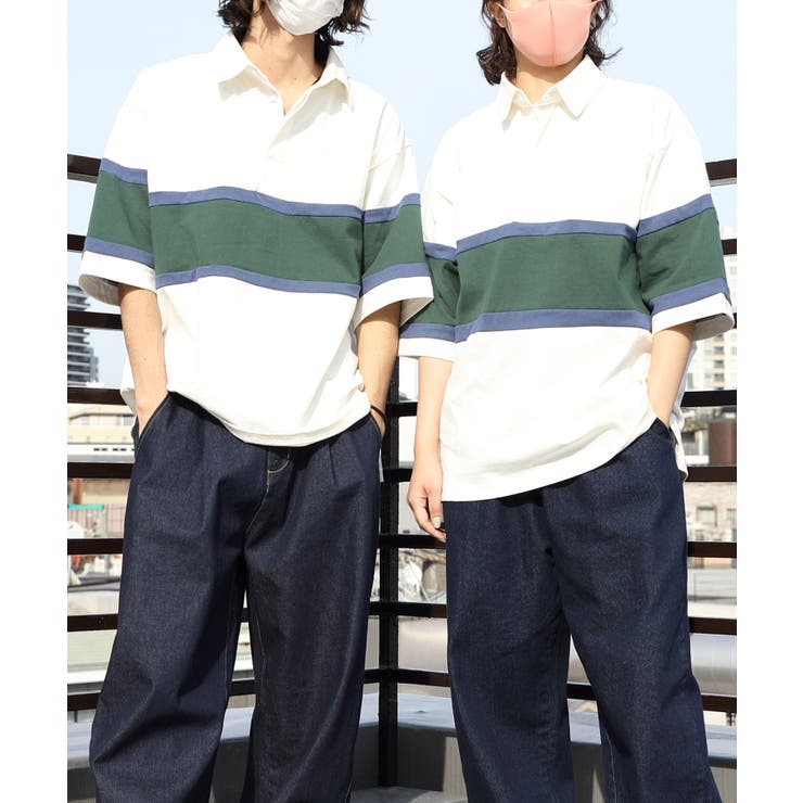 半袖ラガーシャツ メンズ 半袖[品番：EH000005787]｜8（eight