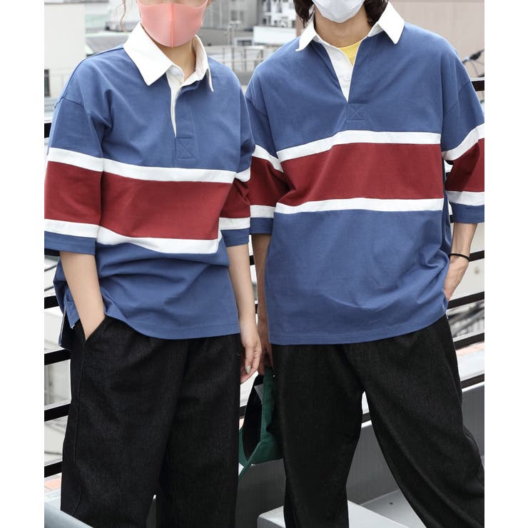半袖ラガーシャツ メンズ 半袖[品番：EH000005787]｜8（eight