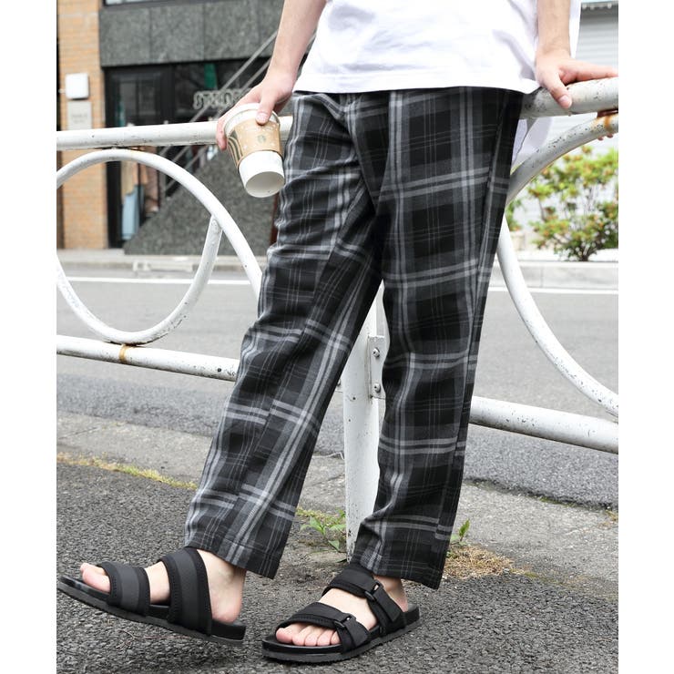チェックアンクルテーパードパンツ メンズ 全7色[品番