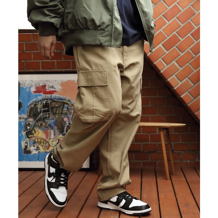 ベージュ | ツイルカーゴパンツ メンズ ワイドパンツ | 8（eight） 
