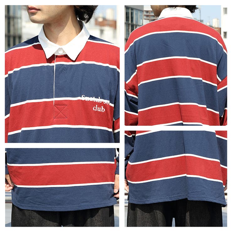 ラガーシャツ メンズ 長袖[品番：EH000005861]｜8（eight