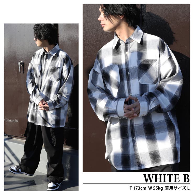 チェックシャツ メンズ 長袖[品番：EH000006026]｜8（eight） （エイト